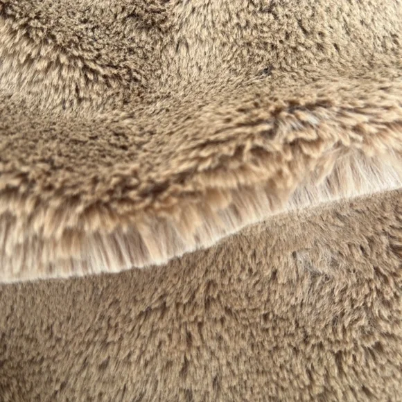 Brown Faux Fur Zip Up Hoodie - Picture 4 of 6